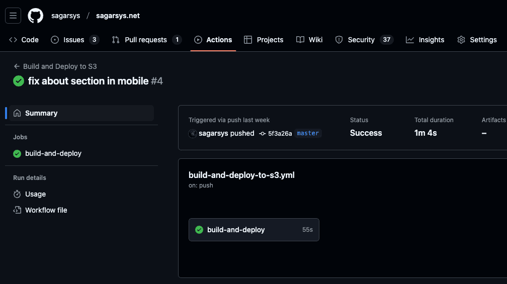 Frontend Automation with Github Actions and AWS