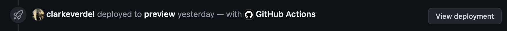 GitHub Preview Deployment CTA