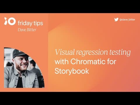 Visual regression testing with Chromatic for Storybook | Friday Tips #9