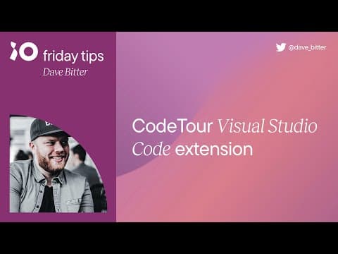 CodeTour Visual Studio Code extension | Friday Tips #8