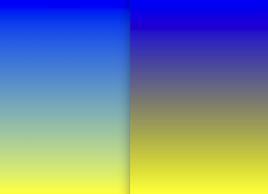 Gradient from blue to yellow